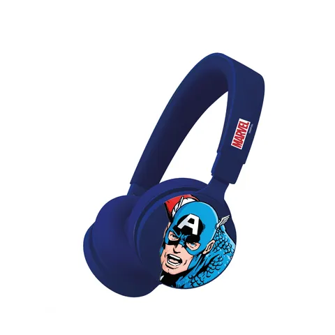 Audífono Bluetooth Inalámbrico Capitán América Marvel Bluetooth Heroes Azul