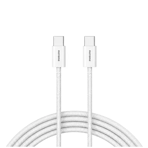 Cable PD-Max 60W Tipo C a Tipo C Trenzado Blanco PD-Max 60W Tipo C a Tipo C Trenzado Blanco