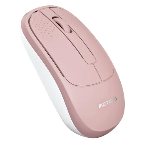 Mouse Inalámbrico Bluetooth 2.4G Recargable Silencioso Rosa MO-M21 BT Recargable Rosa