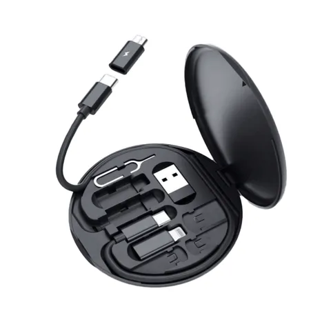 Kit Cable 6 en 1 60W Motomo L-19 Kit Cable 6 en 1 60W HL-L19 Negro