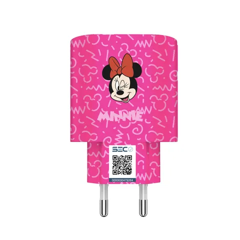 Cargador de Pared Disney Minnie Rosa Tipo C Disney Minnie Rosa Tipo C