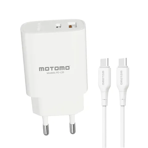 Cargador de Pared PD-L20 20W Dual Cable Tipo C PD-L20 20W Dual Cable Tipo C