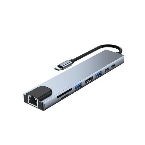 Adaptador Hub 8 en 1 - 2017L HUB Tipo C BYL-2017L